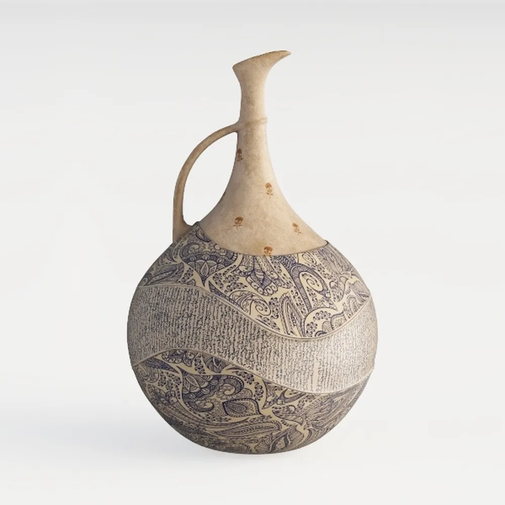 Ceramic Flower Vase Home Decor - 7.1 Inch Retro