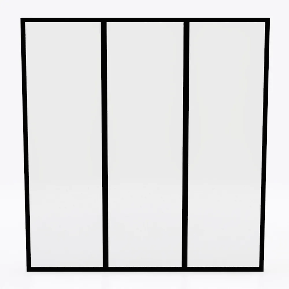 Door55 3 Panel Glass Sliding Closet Door