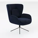 Modern Swivel Accent Chairs Adjustable Headrest Right 45 Degree View