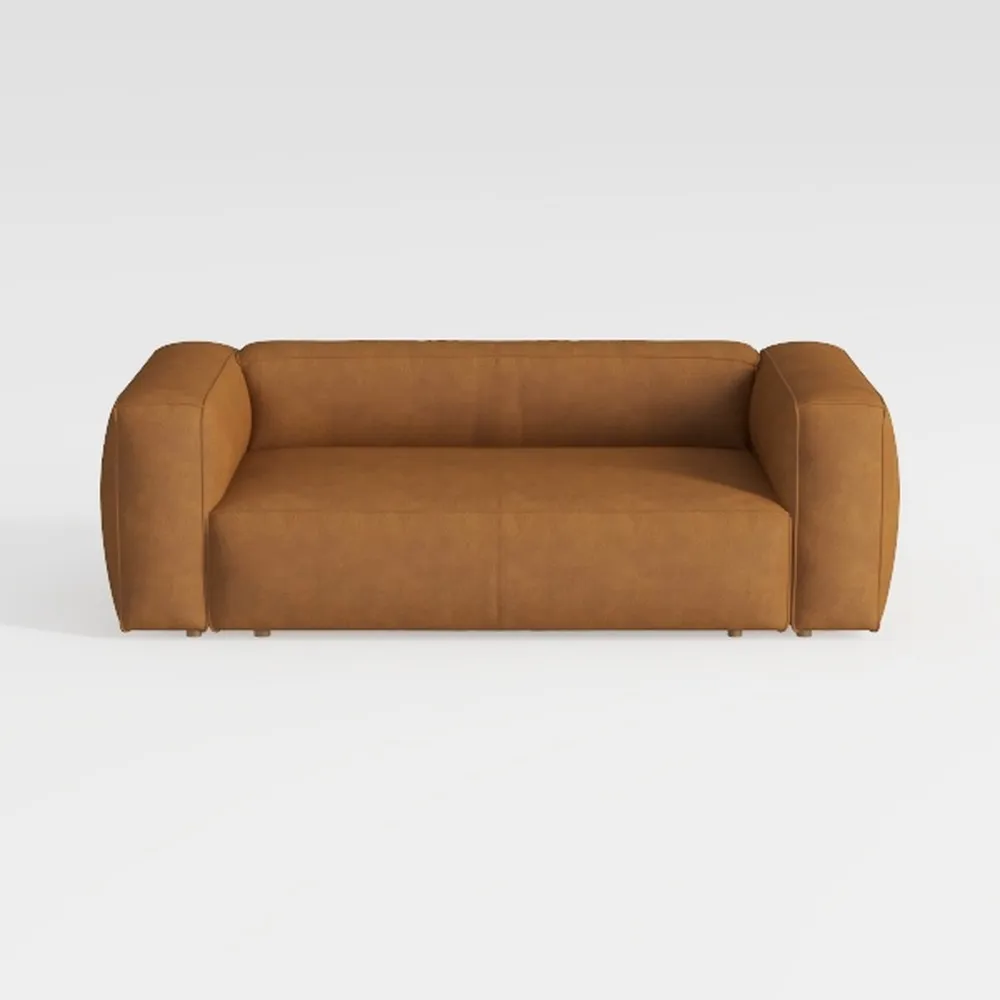 BOWERY HILL Contemporary 2-Seat Wide Arm Sofa in