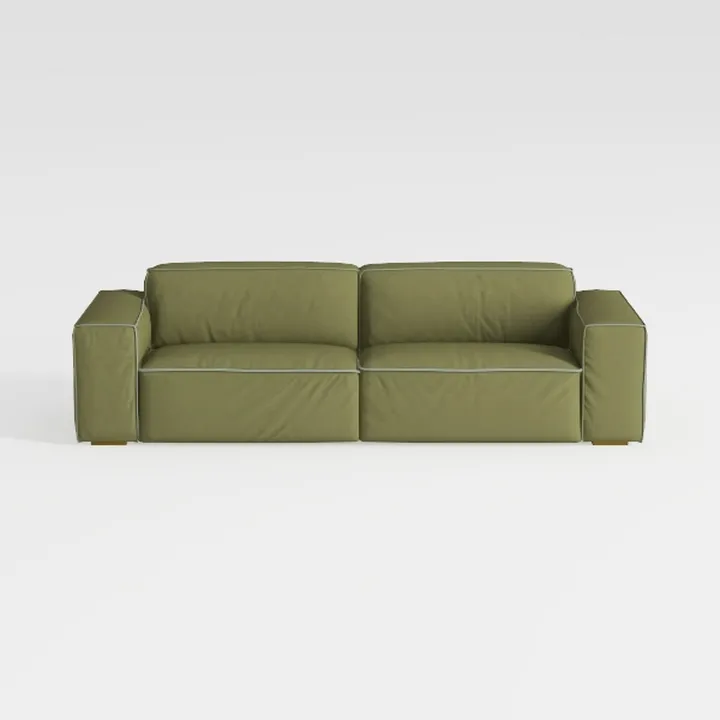 Living Room Sofa Loveseat with Wood Legs Two