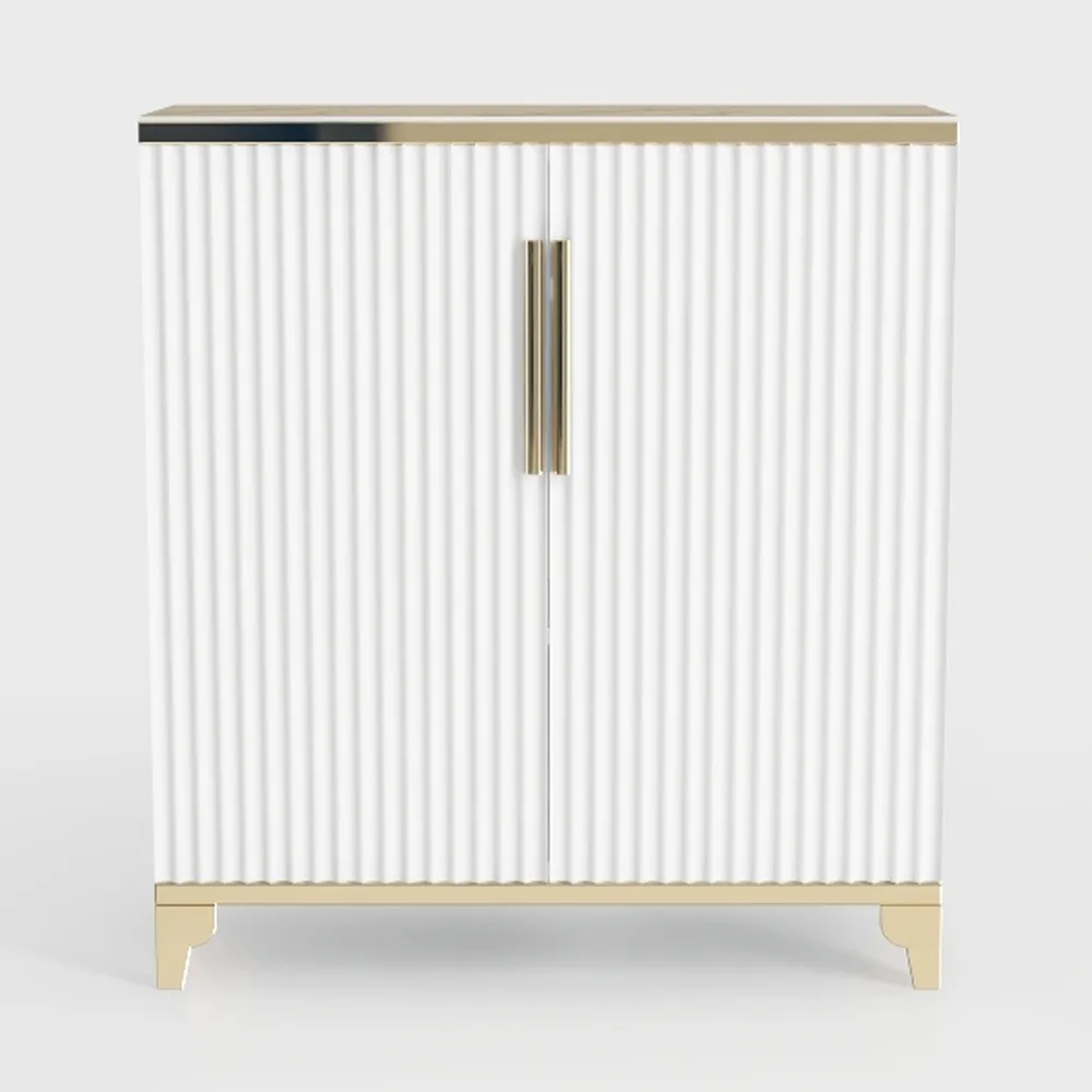 32-inch Fluted Sideboard Cabinet - Rustic Modern