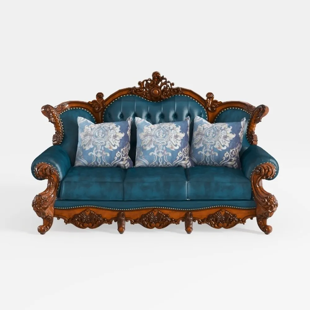 European Classical Solid Wood Combination Sofa