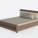 Baxton Studio Jaiana Tufted Platform Bed, Queen, G Left 45 Degree View