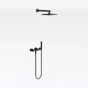 Matte Black Shower System, XL-MB12, Shower Trim Right 45 Degree View