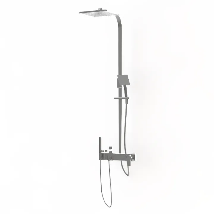 SS304 Outdoor Shower Kit - Brushed Nickel, High
