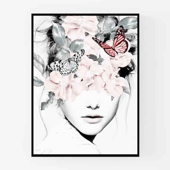 Retro Canvas Wall Art Chinese Ink Painting Style