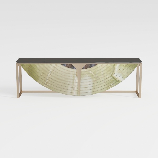 console table-Marble Majesty