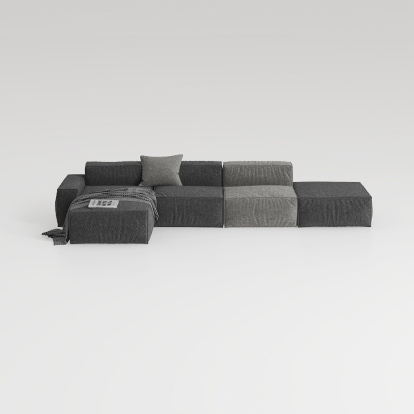 KIVENJAJA Corduroy Sectional Couch, Modern U