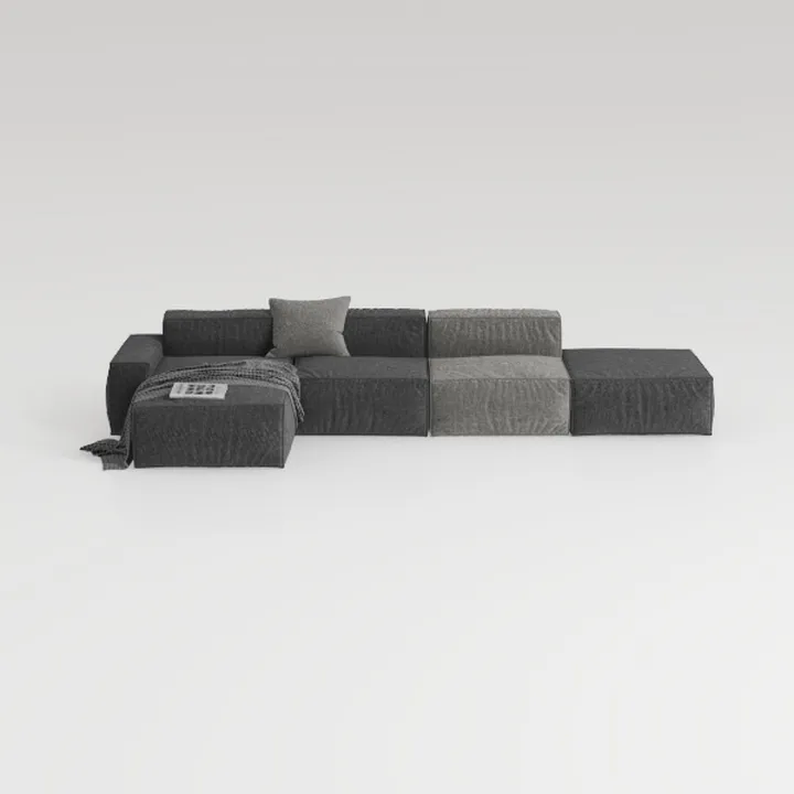 KIVENJAJA Corduroy Sectional Couch, Modern U