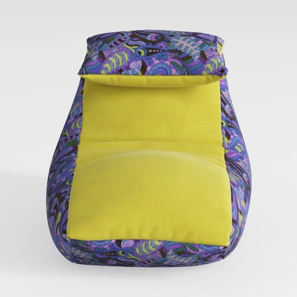 Generico Sedia da Pavimento, Divano Pigro Completamente Pieghevole Regolabile, Divano Imbottito con Supporto per la Schiena per la Lettura in Soggiorno sul Balcone, nessun Montaggio richiesto (Colore