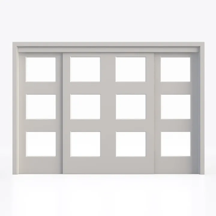 Bypass Glass Sliding Closet Doors - 96x80, Double