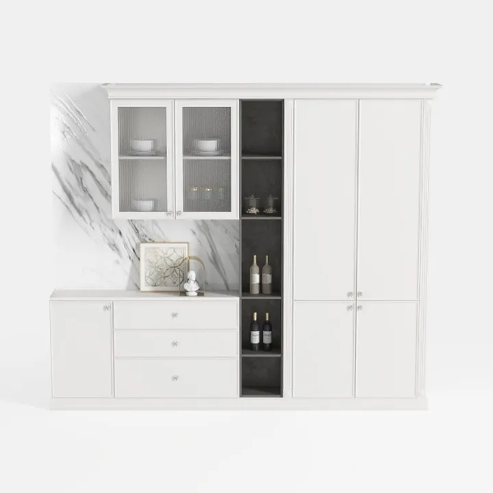 Bestar Pur Queen Murphy Bed with 2 Shelving Units