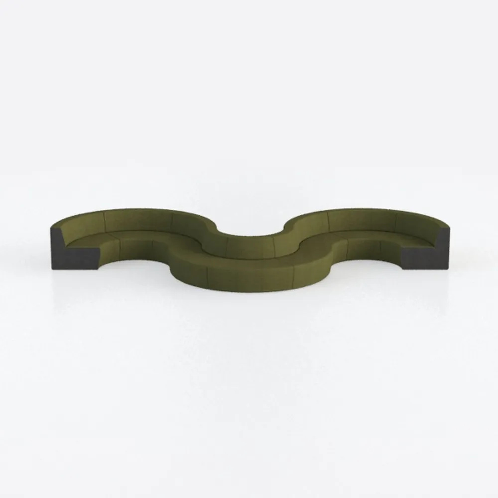 Curved Sofa - Modern Sectional Fabric Sofa