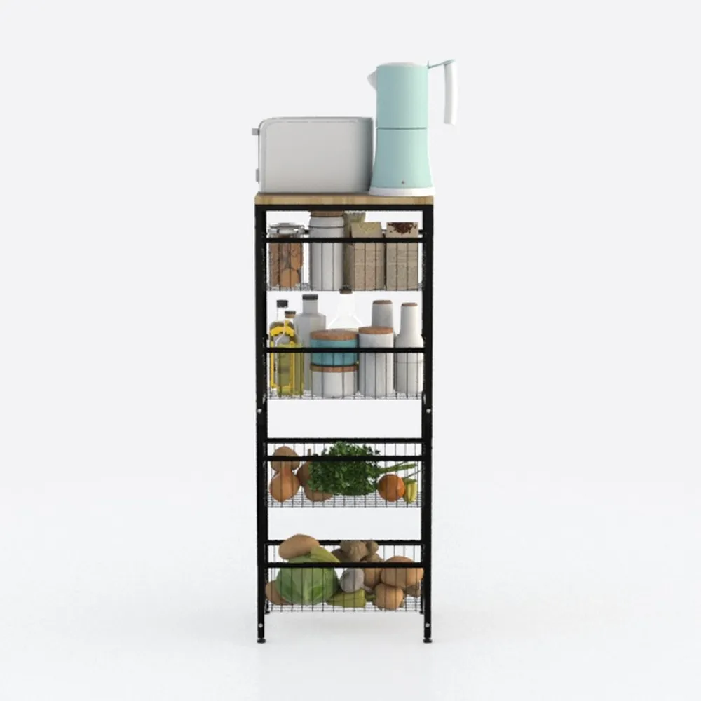 6 Tier Slim Storage Cart, Narrow Cart with Wheels