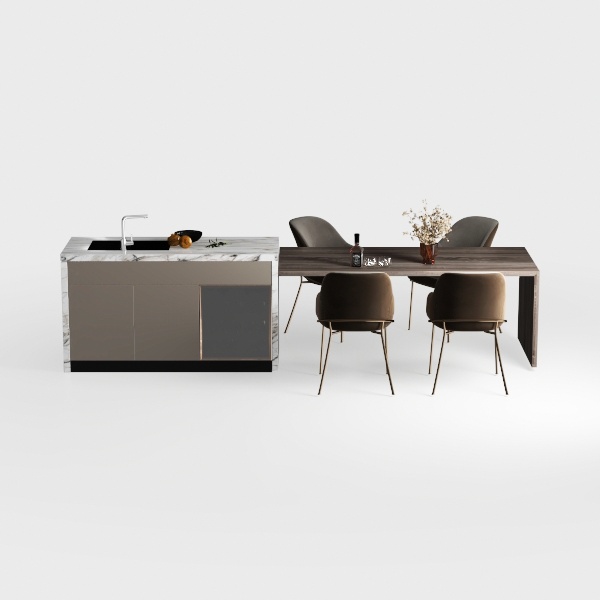 Gracie 26 in. Modern Stone and Gold Metal Frame Co