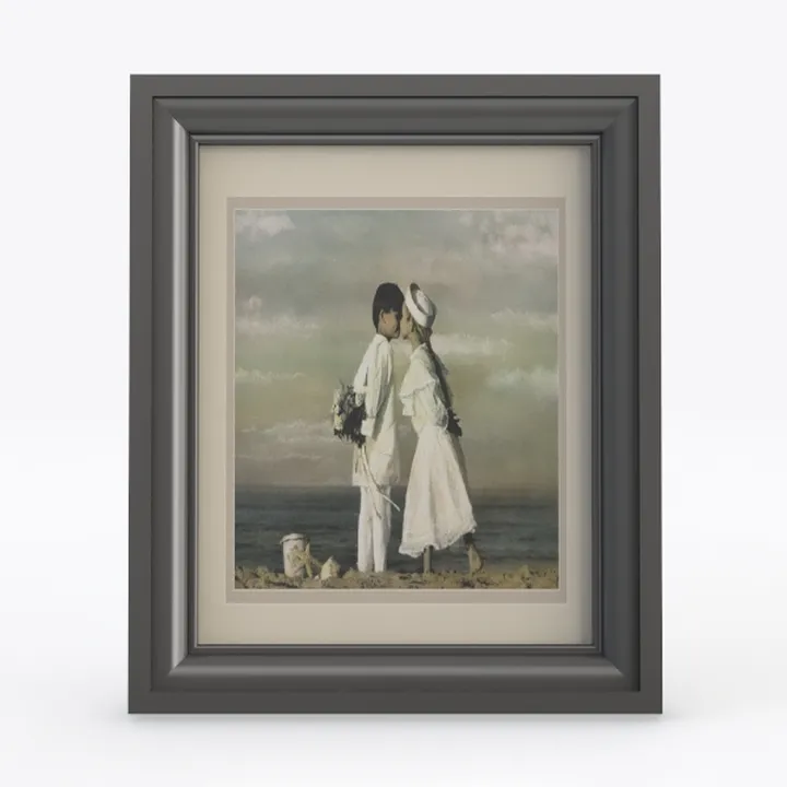 Minimalist Dark Wood Wall Picture Frame 3D Model