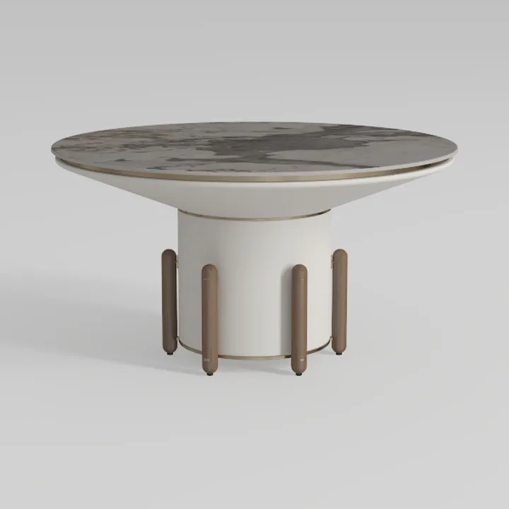 Pandora White Sintered Stone 51.18 in. Pedestal Ex