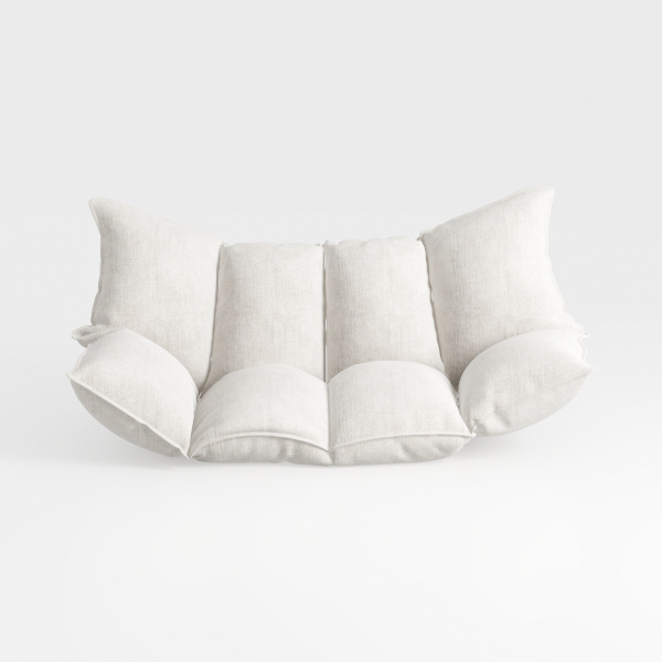 TMAXX Beige Curved Sofa with Ingenious Shape Easy