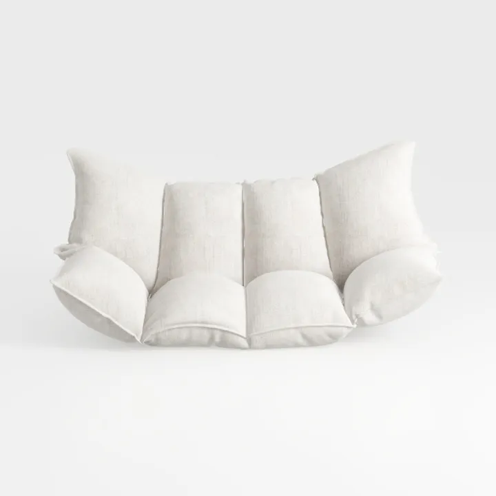 TMAXX Beige Curved Sofa with Ingenious Shape Easy