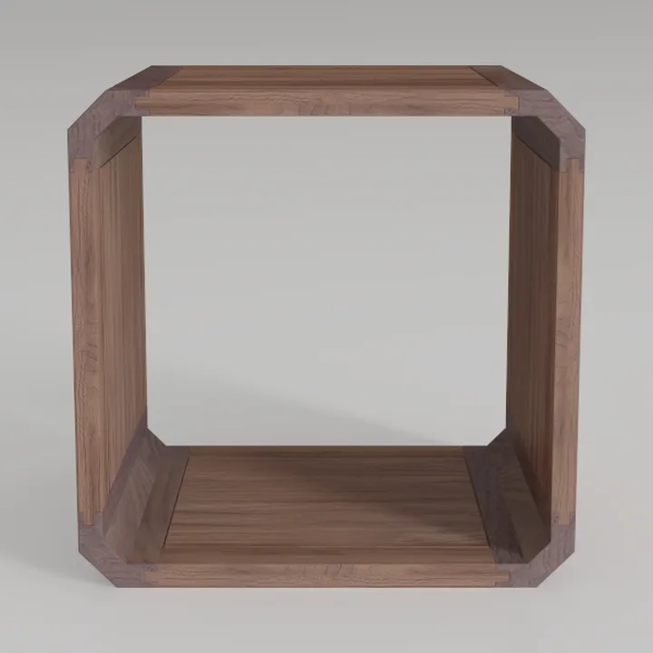 The Urban Port Cube Shape Rosewood Side Table with