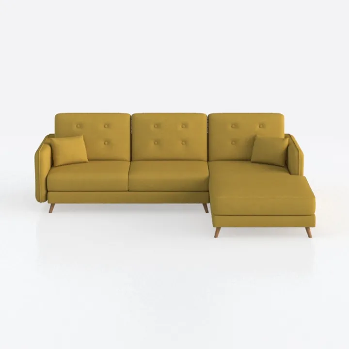 Sectional Sofas Couch Chenille Fabric L- Shaped 