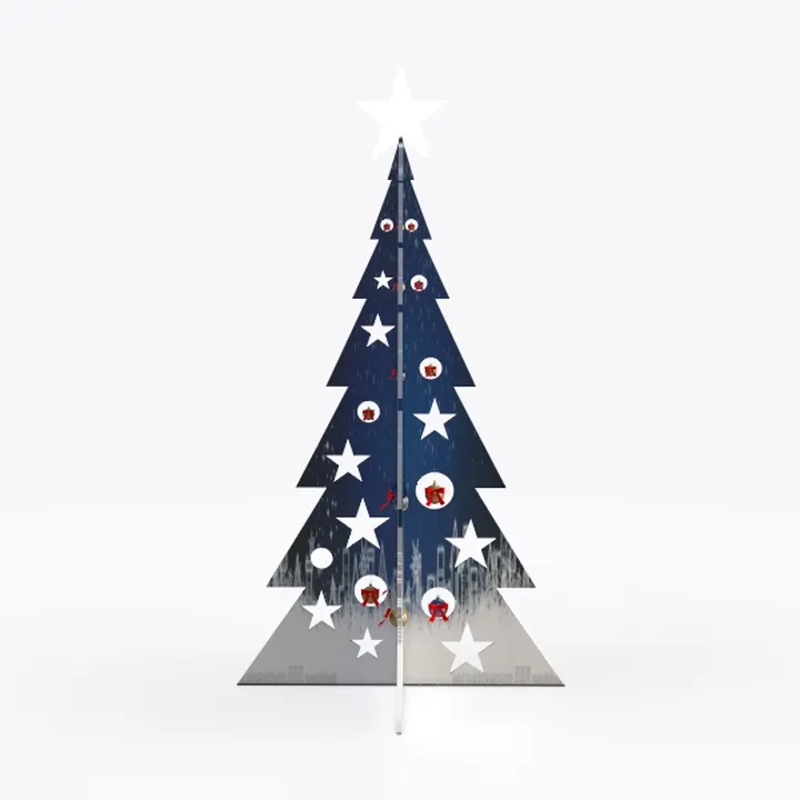 Modern Minimalist Metal Christmas Tree Decor 3D Model