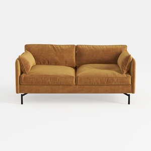 Corduroy High Resilience Sofa with 2 Pillows,57.9