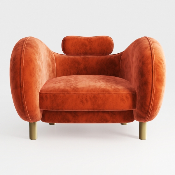 Setawix Chenille Upholstered Chaise Lounger