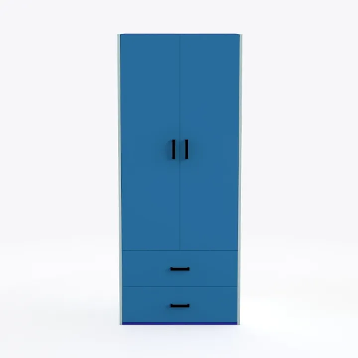 61''H Blue Farmhouse Metal Pantry Cabinet with