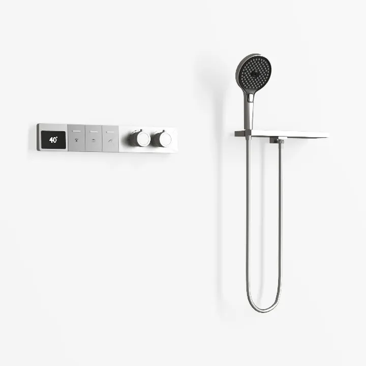 gotonovo Polish Chrome Rain Mixer Shower Faucet