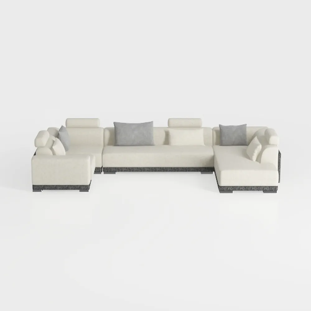 Pemberly Row Contemporary Canes Cobblestone 6 Piec