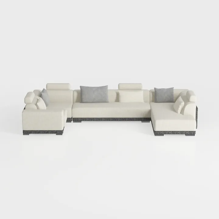 Pemberly Row Contemporary Canes Cobblestone 6 Piec