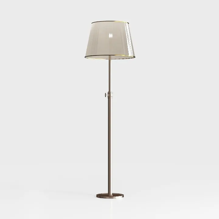 Modern Metal Fabric Adjustable Floor Lamp 3D Model
