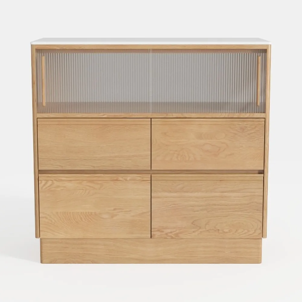 Shoe Storage Cabinet with 4 Flip Drawers, Narrow