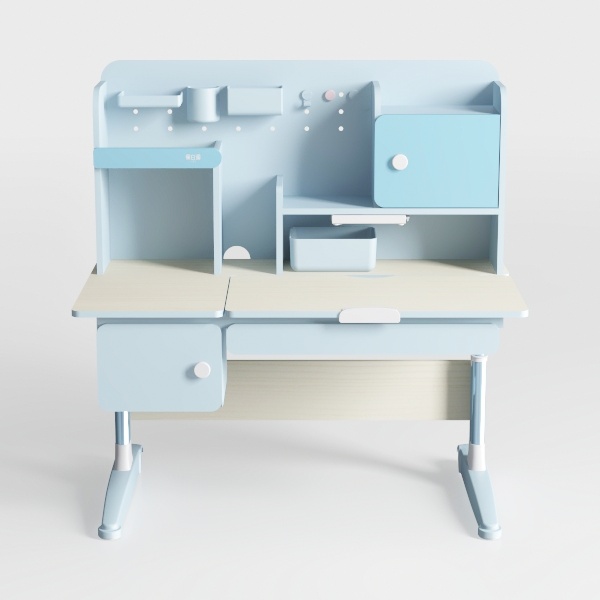 Generico Vassoio Pieghevole da Comodino, Tavolo per Computer Portatile, scrivania in Legno per Computer con Spazio di archiviazione e libreria, scrivania per Ufficio con cassetti e Ripiani, Tavolo d