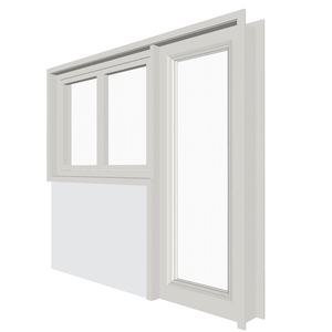 Minimalist White Vinyl Casement Window 3D Model