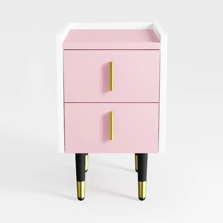 Bedside Table Bedroom 30cm Bedside Table(Pink)