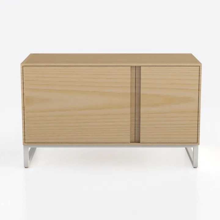 Fluted Sideboard Cabinet with 3 Doors, Buffet
