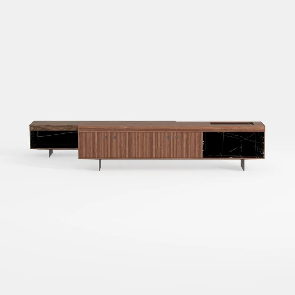 Modern Walnut TV Console for 70 Inch Screen