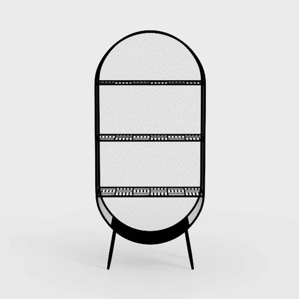 Turtle&Myrtle Tall Arched Bookshelf, Mid Century