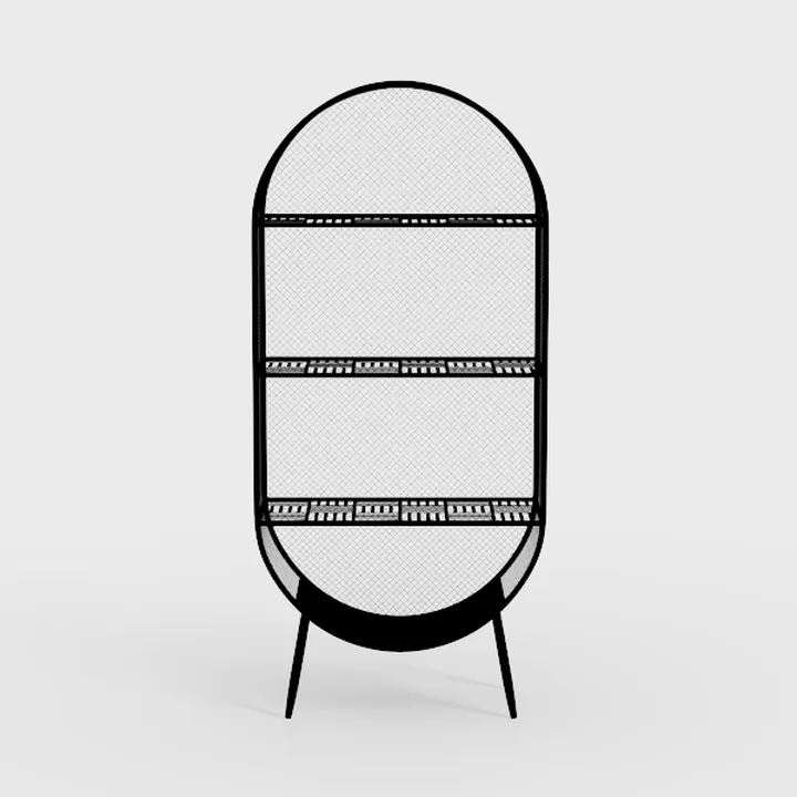 Turtle&Myrtle Tall Arched Bookshelf, Mid Century