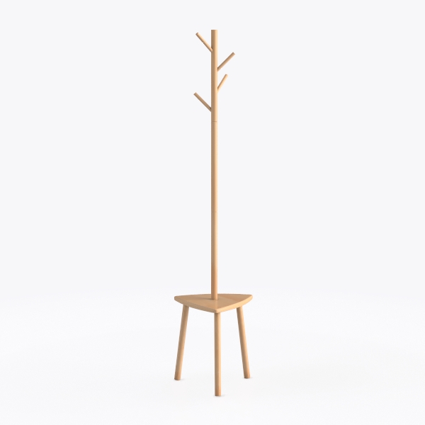 BMOSU Coat Rack freestanding Stand with 2 Shelves 