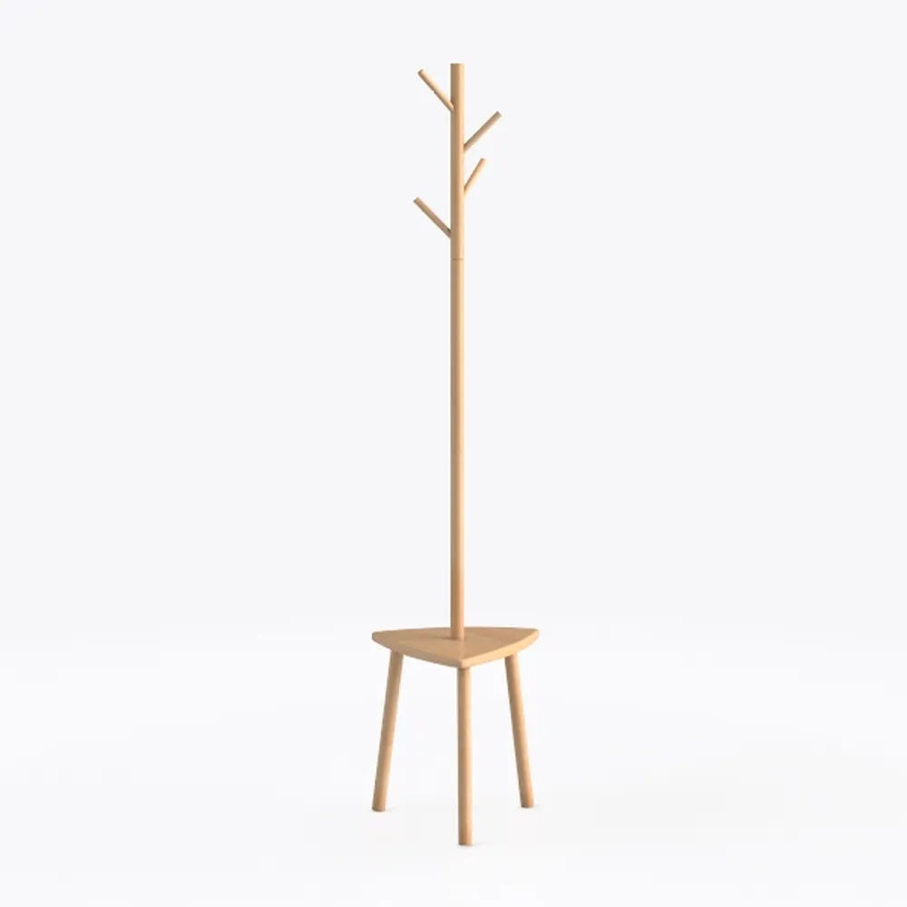 BMOSU Coat Rack freestanding Stand with 2 Shelves