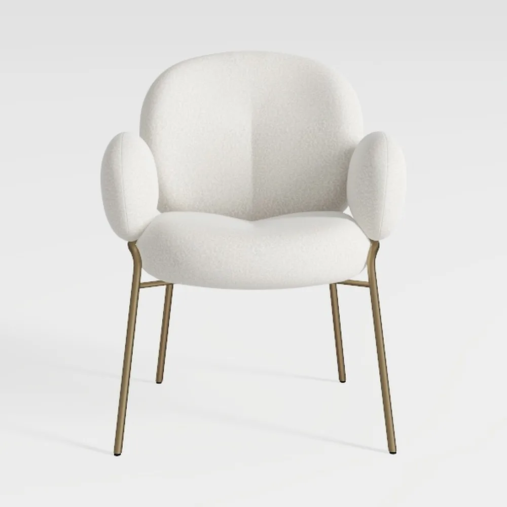 Furniliving Armless Upholstered Chair for Makeup