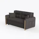 3 in 1 Pull Out Couch, 56 Inch Convertible Sleeper Left 45 Degree View