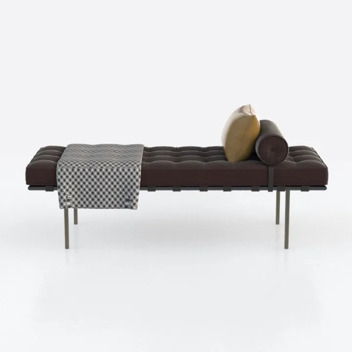 Modern Storage Bench Ottoman with Storage Button