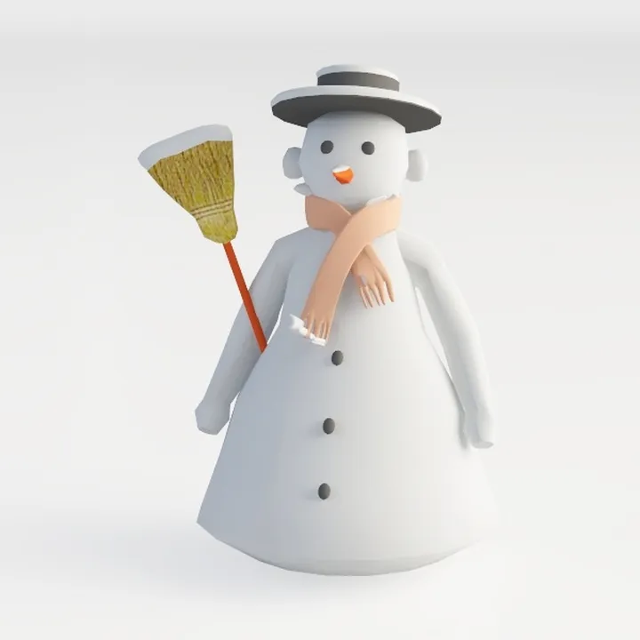 snowman-Snowy Scene