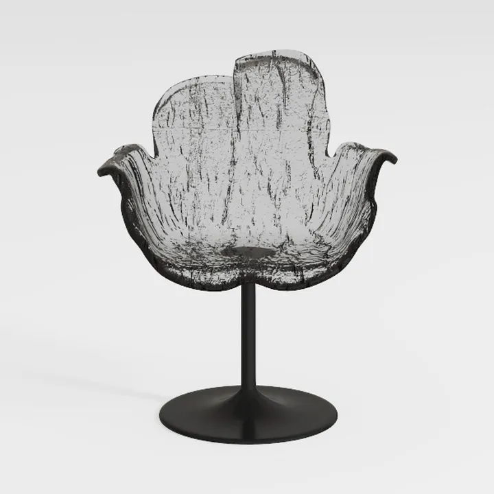 Iplex Design Drappeggi d'Autore Poltrona, Plexiglass/PMMA, fumé/Trasparente