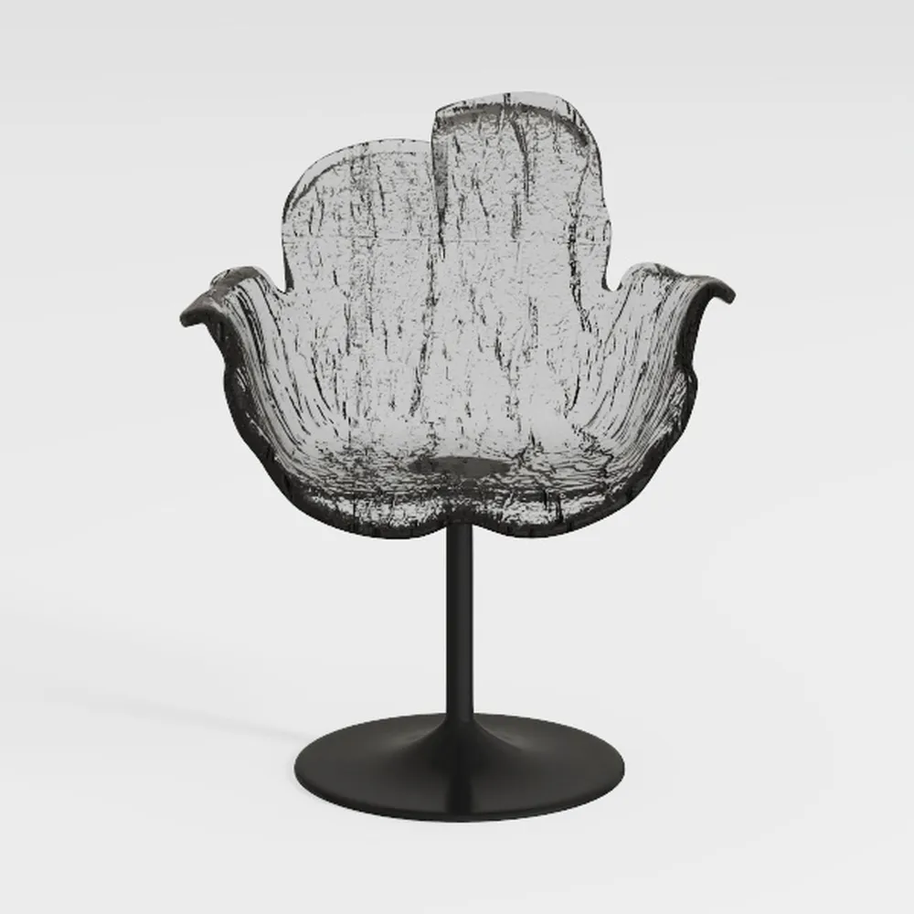 Iplex Design Drappeggi d'Autore Poltrona, Plexiglass/PMMA, fumé/Trasparente